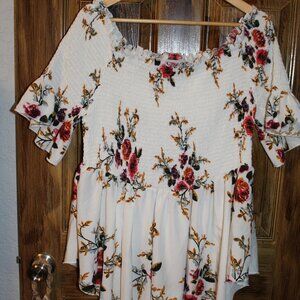 Off Shoulder Smocked Top